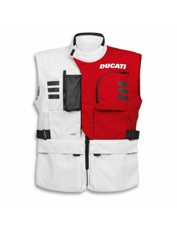 Giacca Moto da Uomo Originale Ducati Explorer 2.0 White/Red 98109263 - 2