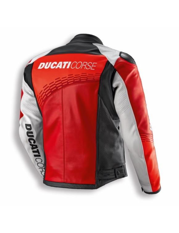 Veste Moto Homme Perforée Originale Ducati Corse C7 Rouge/Noir/Blanc 9810930 - 2