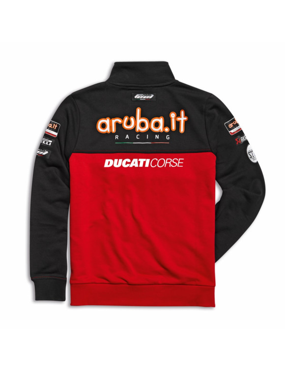 Felpa da Uomo Originale Ducati SBK Team Replica'25 Black/Red 98780040 - 2