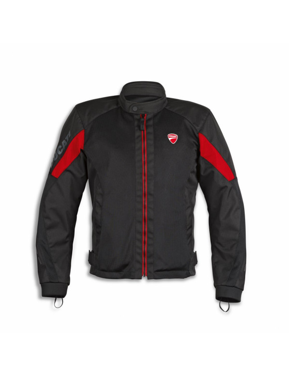 Chaqueta de Moto de Verano para Hombre Original Ducati Flow C5 2.0 Negro/Rojo 98109261 - 1