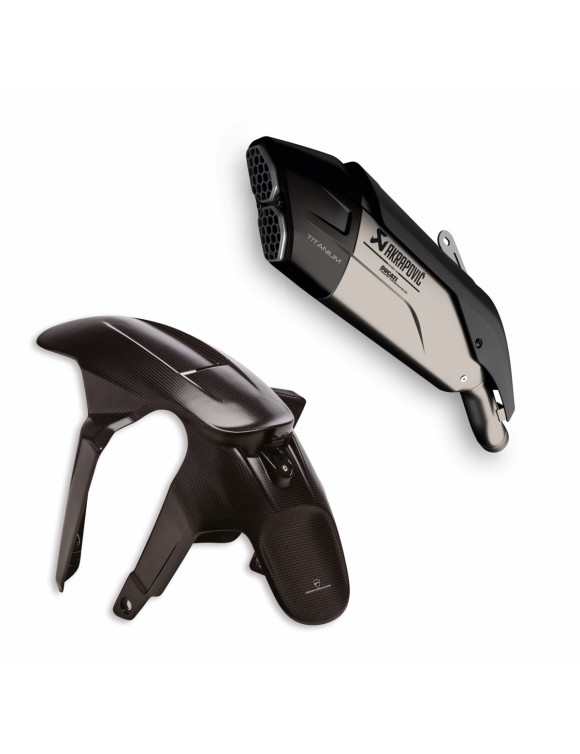 Juego de Escape y Guardabarros Delantero de Carbono 97981451BA, MY25 Ducati Multistrada V4/S - 1