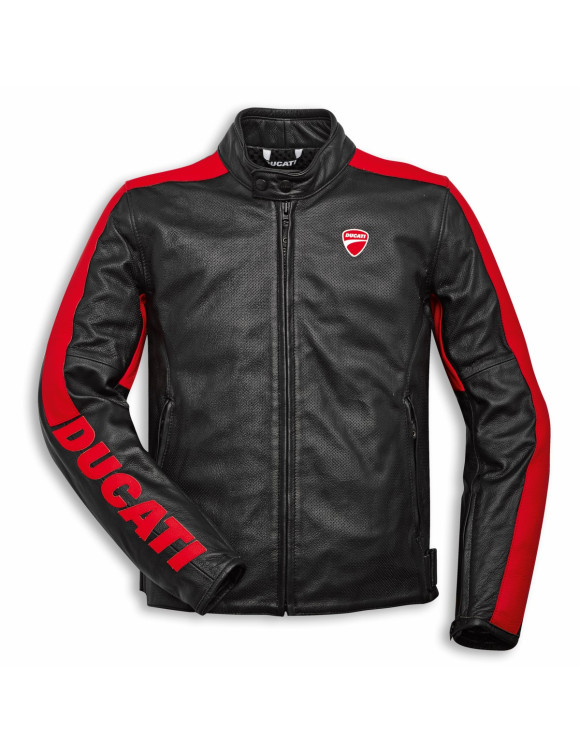 Ducati Company C4 2.0 Perforierte Schwarz/Rot Original Herren Motorradjacke 9810942 - 1