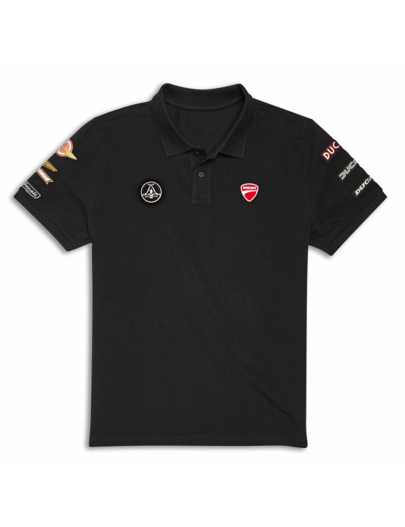 Polo da Uomo Originale Ducati Icon Black