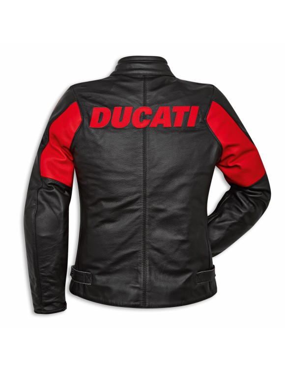 Ducati Company C4 2.0 Black/Red Original Women's Leather Jacket - 2