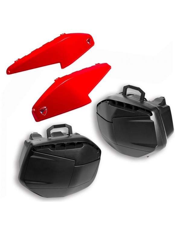 Bolsillos laterales rígidos + rojas cubiertas kit Ducati Multistrada 96780655A
