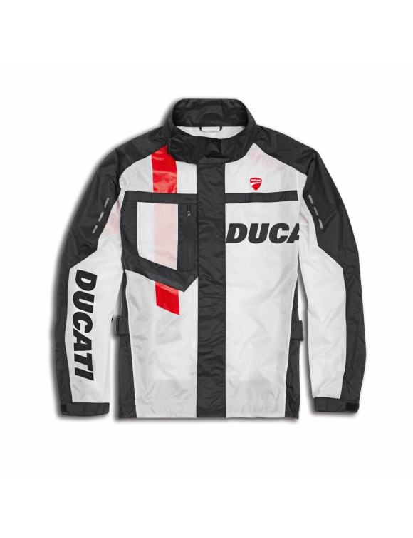 Ducati Aqua 2.0 Original Unisex Motorcycle Rain Jacket - Black/Transparent