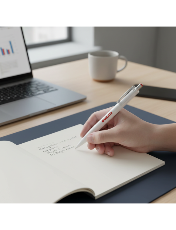 Originaler Ducati Essential Kugelschreiber Weiß - 2