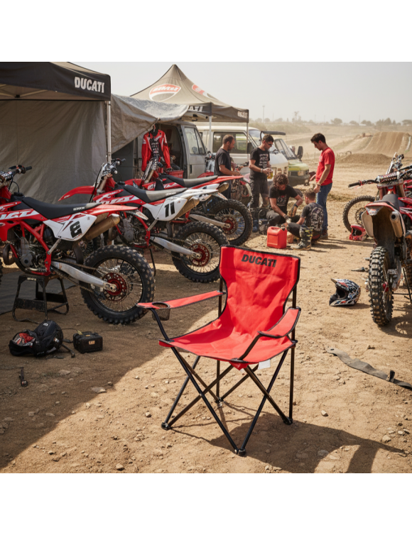 Sedia Pieghevole Originale Ducati Paddock Red 987800960 - 2