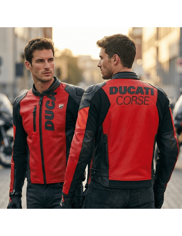 Ducati Speed EVO C3 Men's Racing Motorcycle Jacket - Black/Red