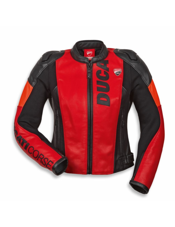 Ducati Speed EVO C3 Women's Racing Motorcycle Jacket - Black/Red