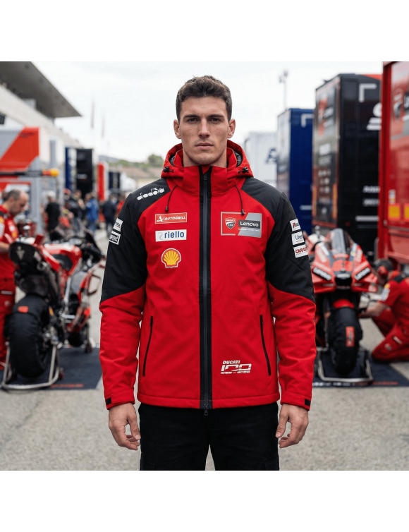 Ducati GP Team Replica '26 Men's Rain Jacket - Black/Red - 3