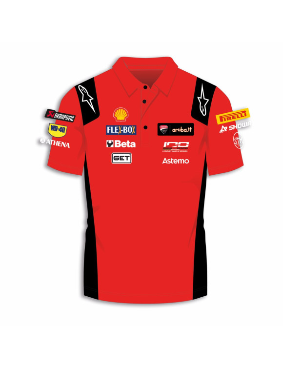 Ducati GPMX Team Replica '26 Men's Polo Shirt - Black/Red