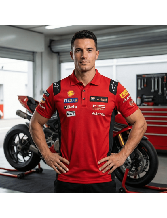 Ducati GPMX Team Replica '26 Men's Polo Shirt - Black/Red
