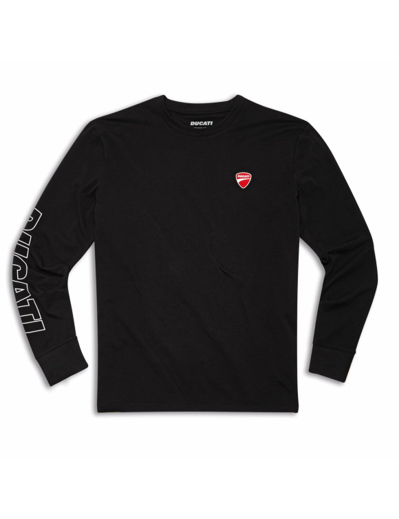 Ducati Essential Men's Long-Sleeved T-Shirt - Black
