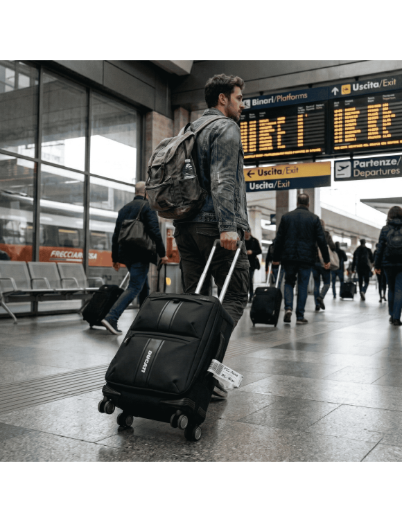 Ducati Piquadro CTX Black Unisex Trolley Suitcase - 4