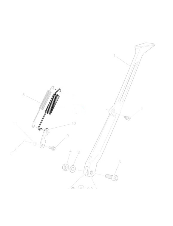 Oem Ducati Desmo 450 Edx Outer Side Stand Spring 79917451aa - 2