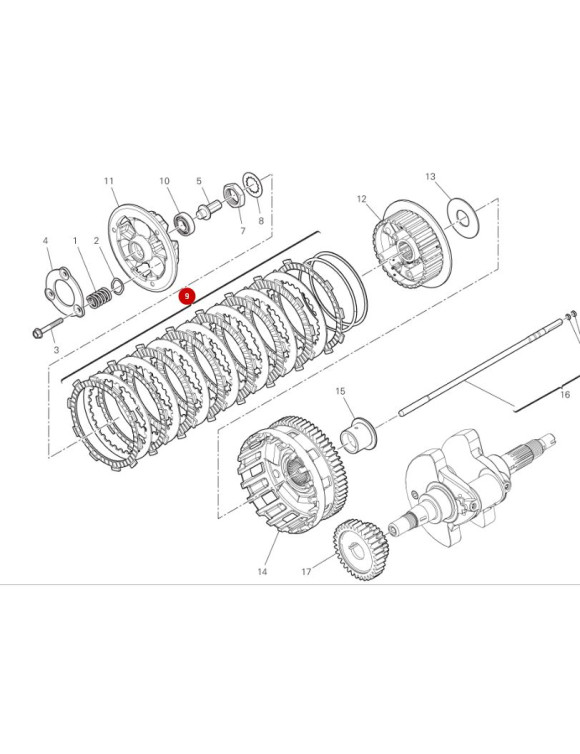 Original Ducati Kupplungsscheiben-Satz 19020591a