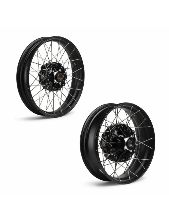 DUCATI GT1000 純正スポークホイール Oem Ducati Multistrada V2/V4 Pair of Black Spoked Rims 96380182AA