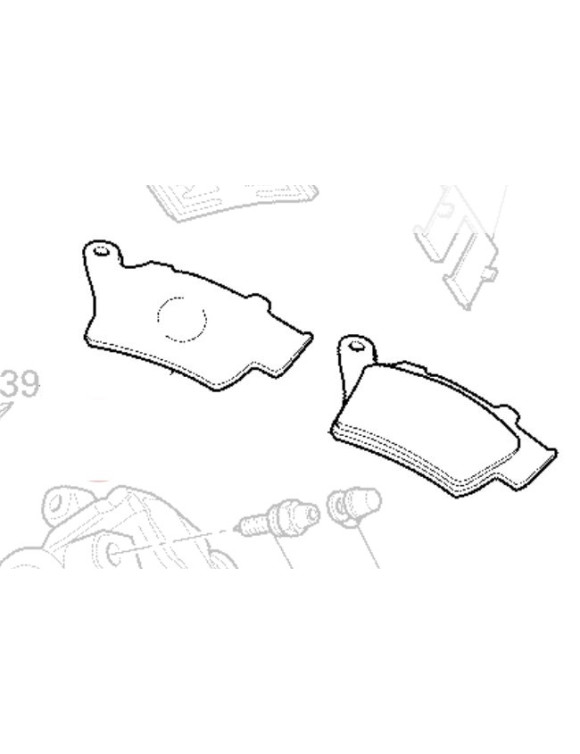 Coppia Pastiglie Freno Posteriore OEM Ducati 61342011A - 1 Coppia Pastiglie Freno Posteriore OEM Ducati 61342011A - 1