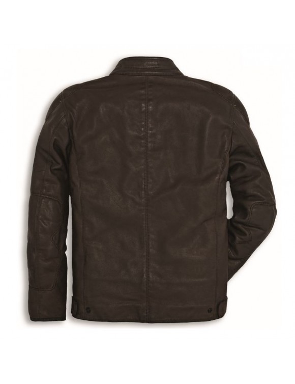 Ducati Motorcycle Jacket in Men's Skin Downtown Brown with Protections 9810327